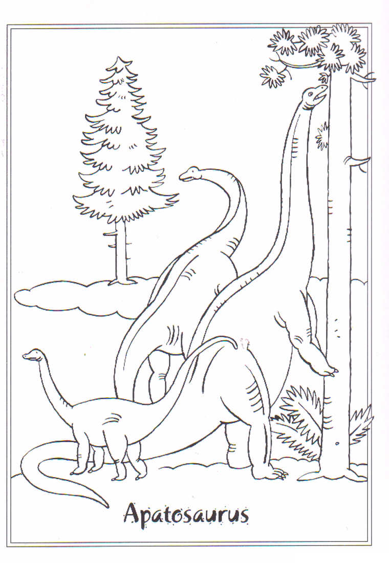 Plansa de colorat cu Dinozauri 135 41